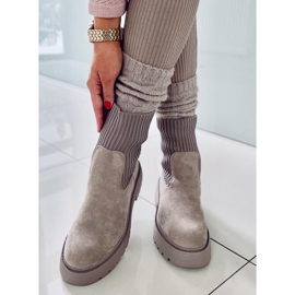 PA1 Botine elastice Winters Khaki gri 3