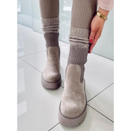 PA1 Botine elastice Winters Khaki gri 1