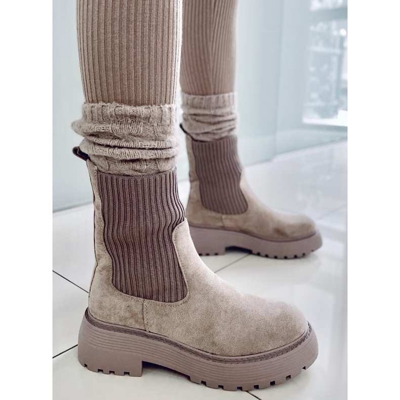 PA1 Botine elastice Winters Khaki gri 2
