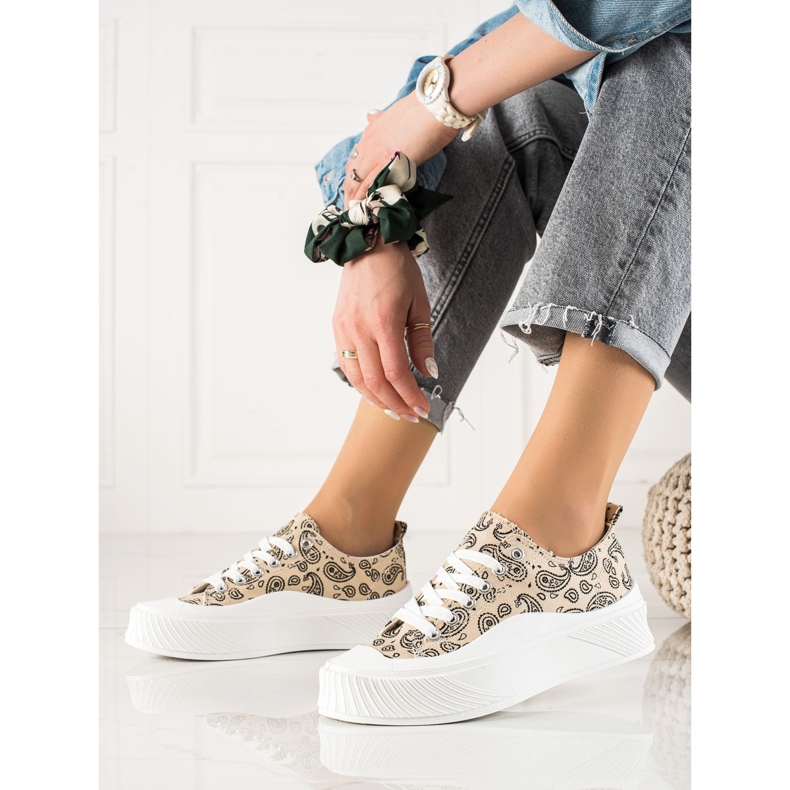 Seastar Adidași de design vestimentar bej negru 1