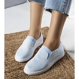 PA1 Tenisi albastri din piele intoarsa ecologica de la Jamal albastru 1