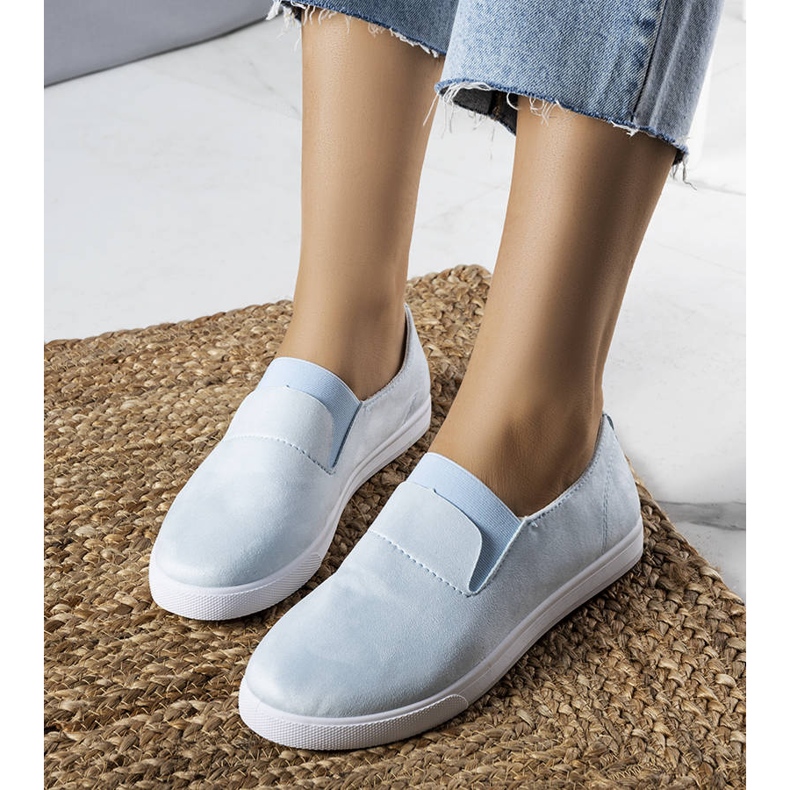 PA1 Tenisi albastri din piele intoarsa ecologica de la Jamal albastru 1