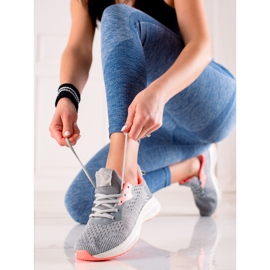 TRENDI Pantofi sport legați gri 1