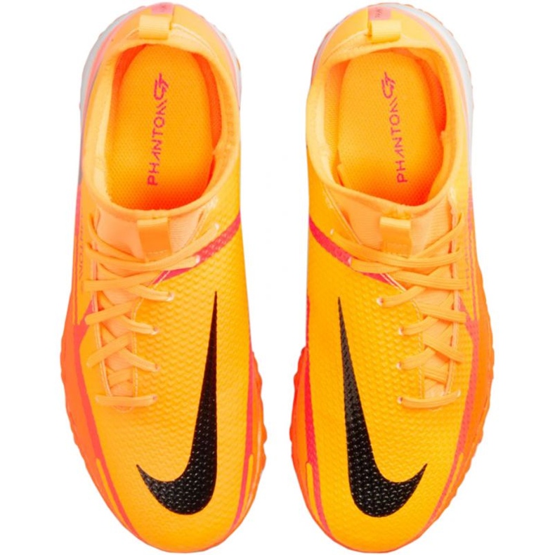 Pantofi de fotbal Nike Phantom GT2 Academy Df Tf Jr DC0818 808 portocale portocale si rosii 1