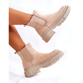 PS1 Cizme slip-on Lorea Bej din piele intoarsa 5