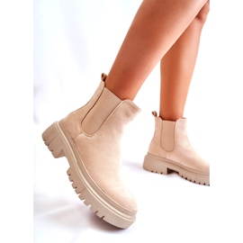PS1 Cizme slip-on Lorea Bej din piele intoarsa 2