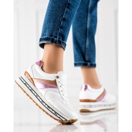 G2G/Good To Great Tenisi de modă albi și roz 1