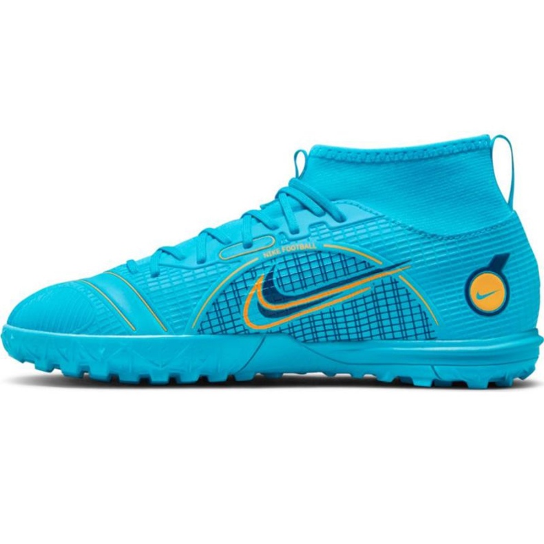 Pantofi de fotbal Nike Mercurial Superfly 8 Academy Tf Jr DJ2864 484 albastru albastru 1
