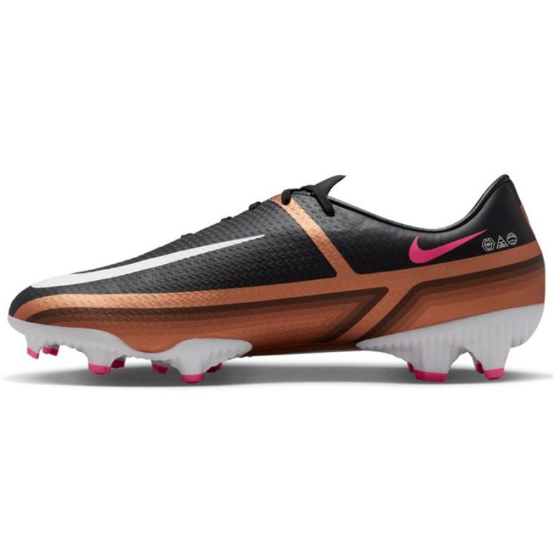 Pantofi de fotbal Nike Phantom GT2 Academy Qatar Dynamic Fit FG/MG M DR5961 810 maro, negru bej și maro 1