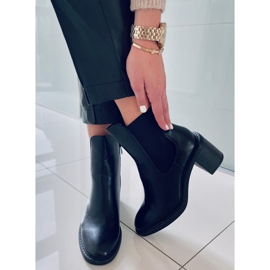 BM Cizme clasice Clea Black cu toc negru 2