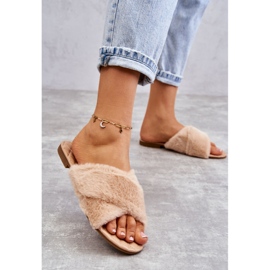 PA1 Tocuri Plate De Damă Cu Blană Lussie Nudă bej 2