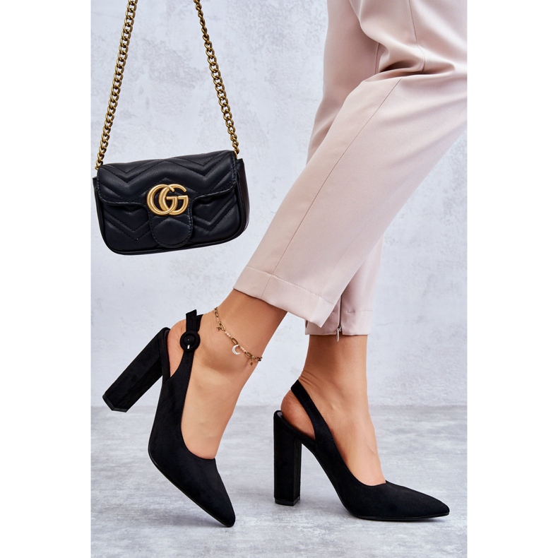 PA1 Pompe cu toc înalt Negru Alanza 2