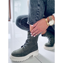 Cizme de piele intoarsa Roisin Green verde 1