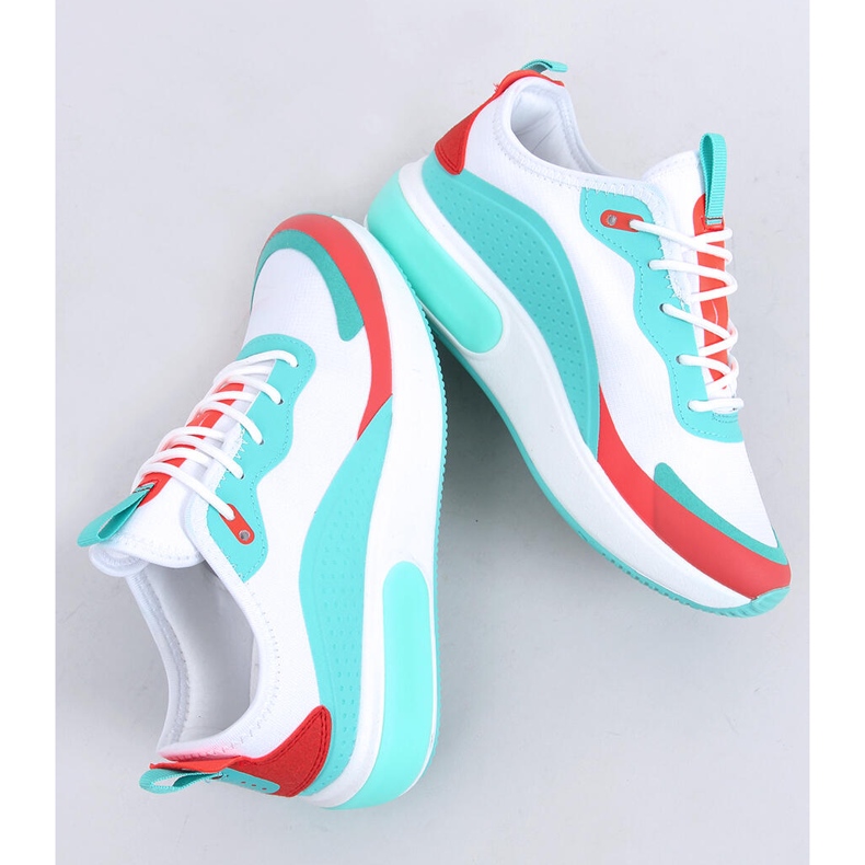 Încălțăminte de sport albă pentru femei YK106 ALB / ALBASTRU 1