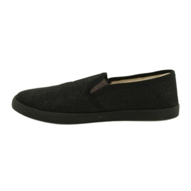 Sabatina Tenisi slip-on cu sclipici negre DMC-15 negru 1