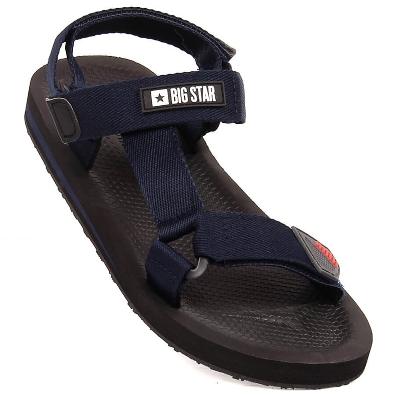 Sandale sport pentru bărbați Big Star DD174718 bleumarin cu velcro albastru 1