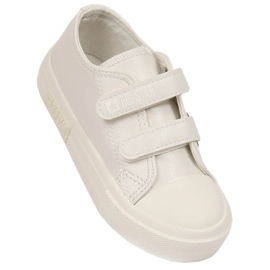 Adidasi copii din piele ecologica cu Velcro alb Big Star KK374093 1