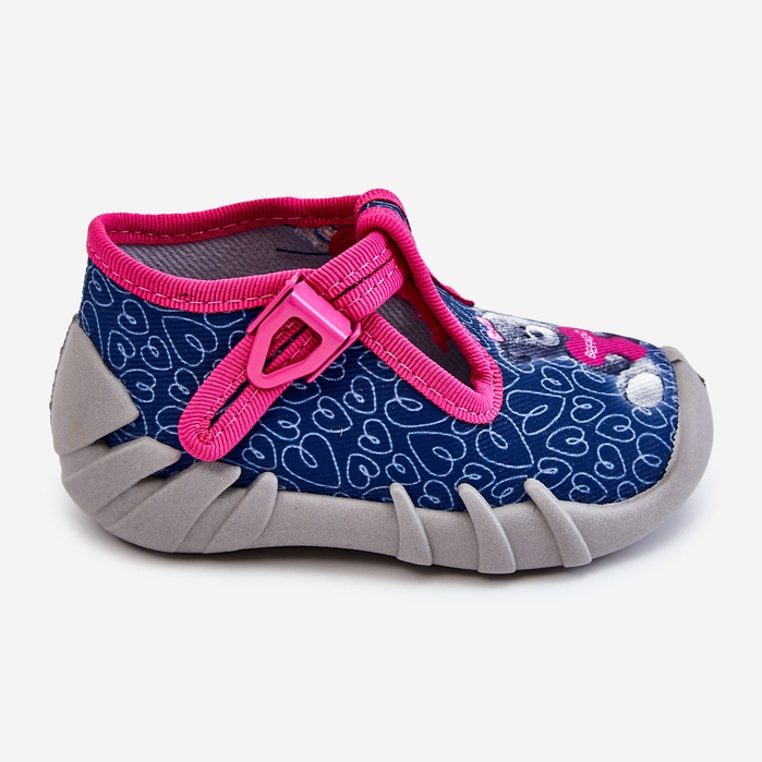 BEFADO S.A. Pantofi Papuci Befado Bear 110P469 Navy-Roz albastru marin 2