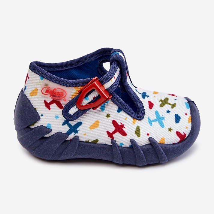 BEFADO S.A. Pantofi Papuci Befado Planes 110P463 Alb si Bleumarin albastru marin 2