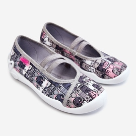 BEFADO S.A. Papuci Balerina Befado Kotki 116X315 Gri-Roz 1