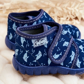 BEFADO S.A. Pantofi Copii Papuci Befado Sharks 465P089 Bleumarin albastru 2