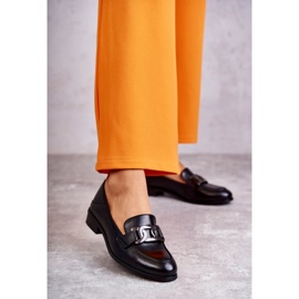 Vinceza Mocași din piele la modă Black Trine negru 1