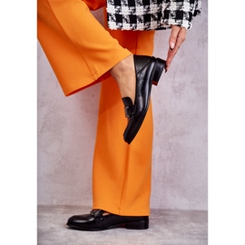 Vinceza Mocași din piele la modă Black Trine negru 2