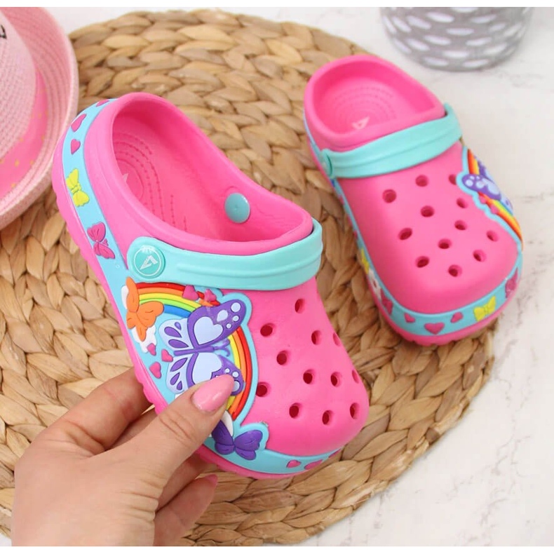 Papuci roz pentru fete din spuma American Club 1