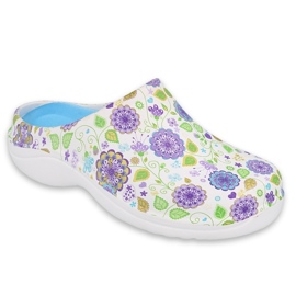 Pantofi de damă Befado - floare 3 alb / violet 154D103 1