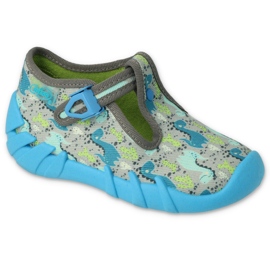 Pantofi copii Befado 110P465 albastru gri verde 1