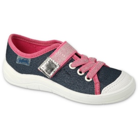 Pantofi copii Befado 351X001 albastru marin roz argint 1