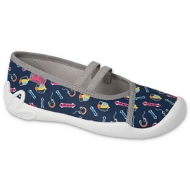 Pantofi copii Befado 116Y313 albastru marin multicolor 2