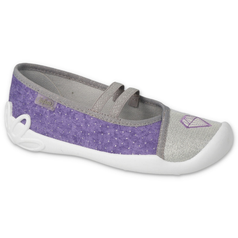 Pantofi copii Befado 116Y314 violet argint gri 1