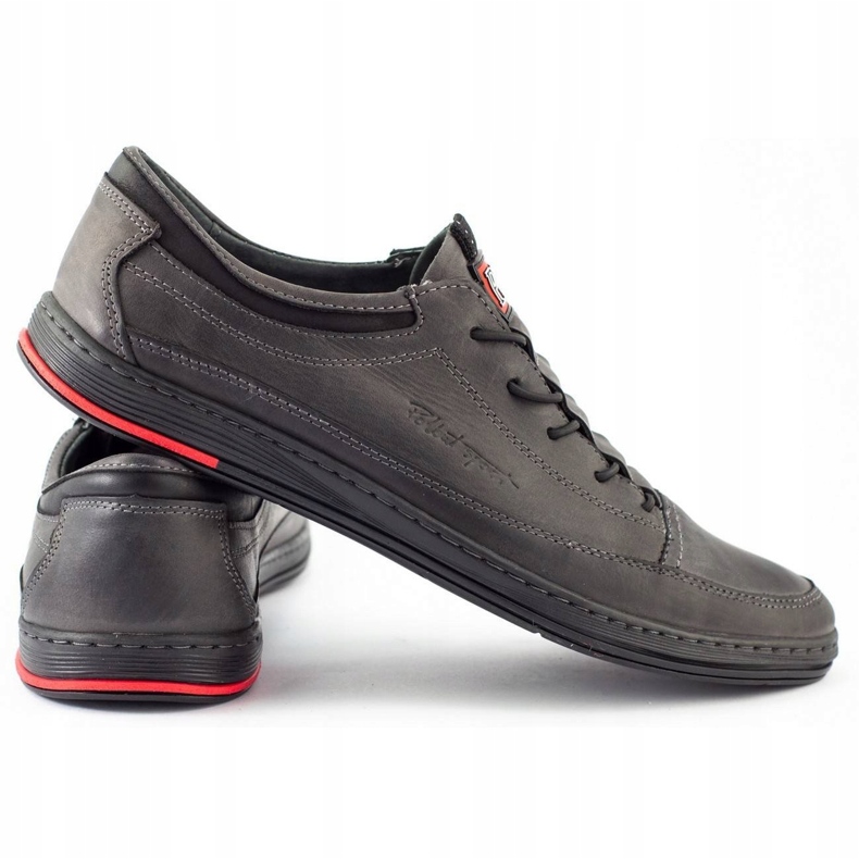 Polbut Încălțăminte gri din piele pentru bărbați gri K22 3