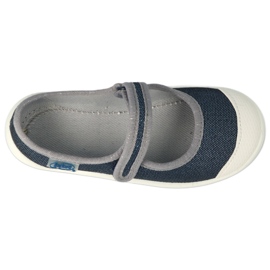 Papuci copii Befado cu velcro 208Y048 argintiu 1