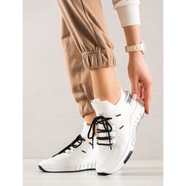 Weide Adidași textile la modă alb 2