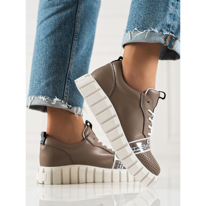 ARTIKER Pantofi din piele maro fashion 1