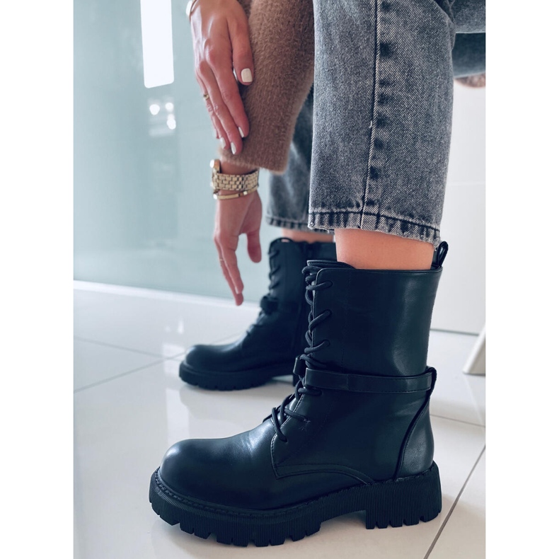 BM Cizme cu șireturi Barkley Black negru 2 BM Cizme cu șireturi Barkley Black negru 2