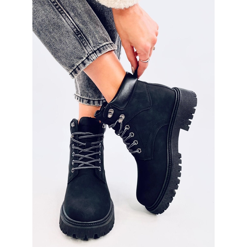 Cizme Trapper izolate Basco Black negru 1