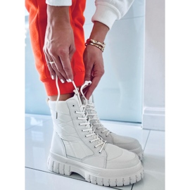 PA1 Cizme plate cu șireturi Barkin Beis bej 2