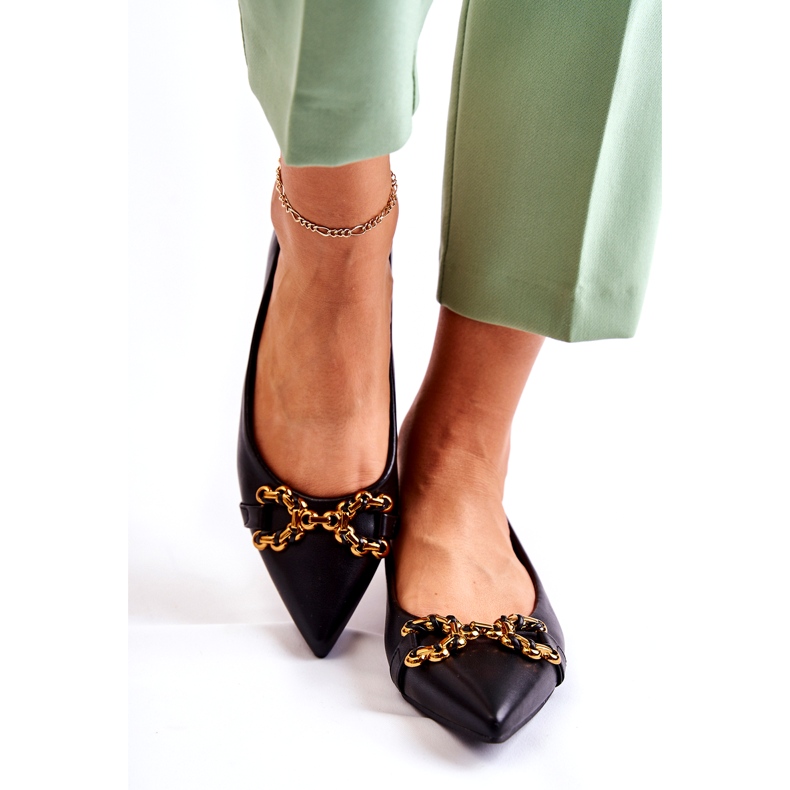 WS1 Balerini De Damă În Spitz Cu Ornament Carlos Negru 5