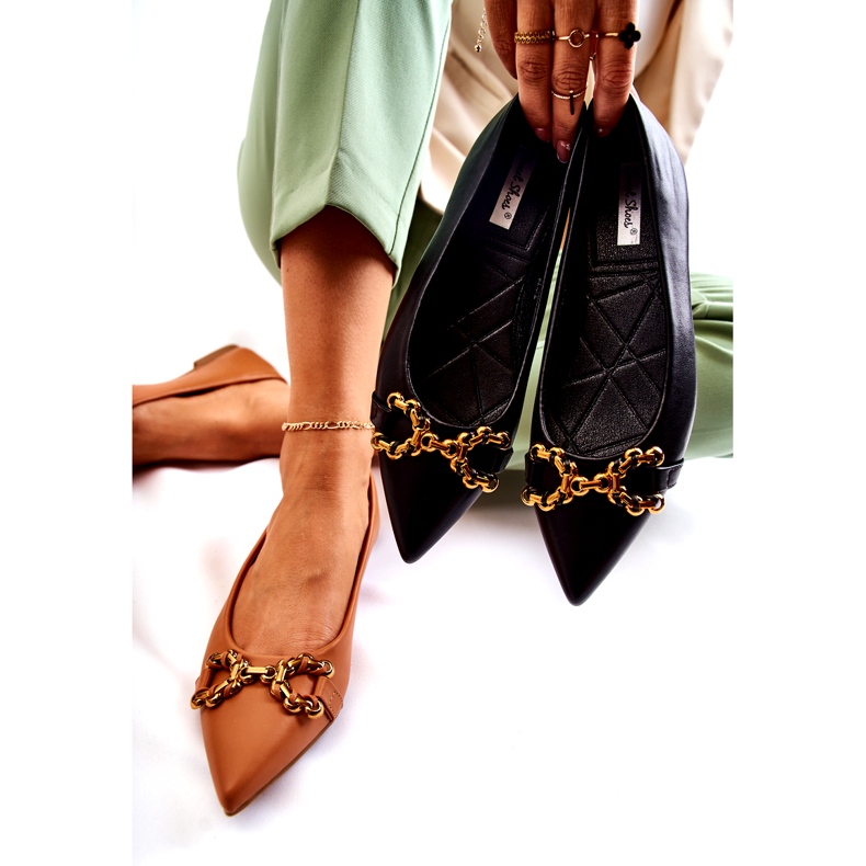 WS1 Balerini De Damă În Spitz Cu Ornament Carlos Negru 3