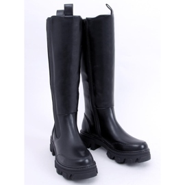 Botine cu partea superioară elastică de la Roberts Black negru 1