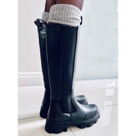 Botine cu partea superioară elastică de la Roberts Black negru 5