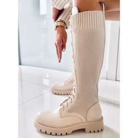 PA1 Ghete de muncitori cu partea superioara elastica Barton Beige bej 2