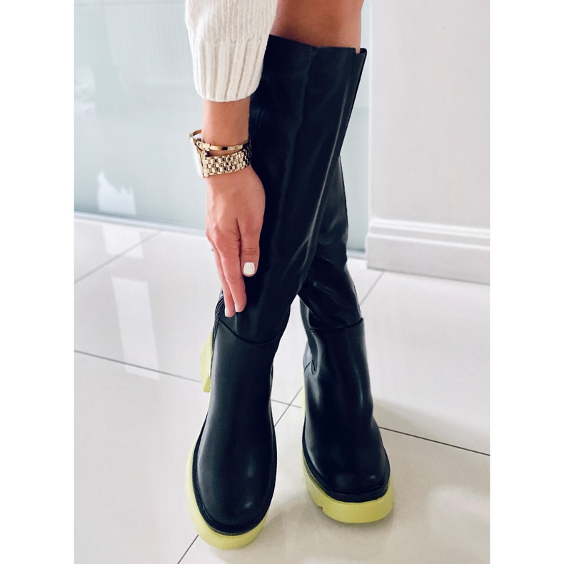 PA1 Cizme cu talpa colorata de la Woods NEGRU/VERDE 1