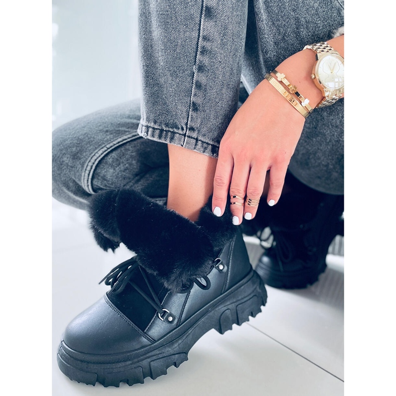 PA1 Cizme de zăpadă damă Jarl Black negru 1