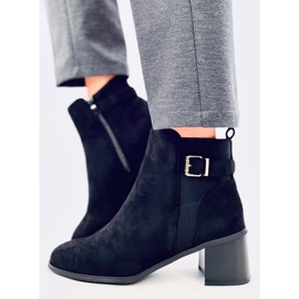 Cizme cu toc înalt din Cyndi Black Suede negru 2