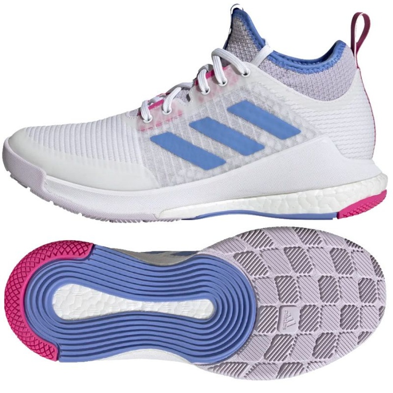 Pantofi de volei adidas CrazyFlight Mid M HQ3489 alb alb 1