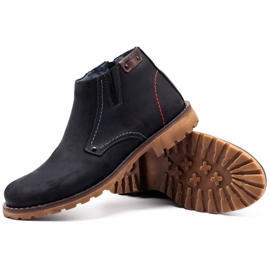 Olivier Cizme pentru bărbați 815 pantofi din piele neagră negru 2